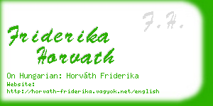 friderika horvath business card